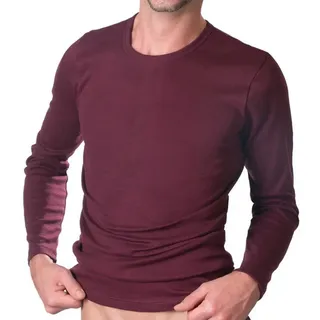 HERMKO Unterziehshirt 3640 Herren langarm Unterhemd aus 100% Bio-Baumwolle, longsleeve Shirt grün|schwarz D 11 = EU 5XL