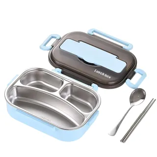 Bagiaope Thermo Lunchboxs Kinder | Brotdose Kinder Mit Fächern Edelstahl | Isolierte Auslaufsichere Lunchboxs | Tragbare Lebensmittelaufbewahrungsbox für Studenten, Arbeiter, Mittagessen