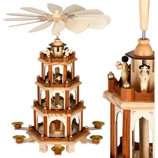 SPIELWERK Weihnachtspyramide XL in klassischem Holzdesign