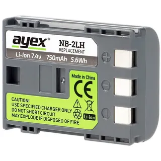 ayex NB-2LH Akku für zB. Canon EOS 350D 400D, PowerShot G7 G9 S30 Kamera-Akku