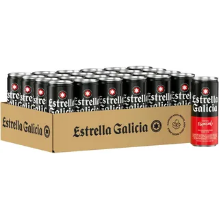 ESTRELLA GALICIA Especial Internationales Premium Lager Dosenbier, Helles Lager Bier Original aus Spanien, EINWEG (24 x 0.33 L)