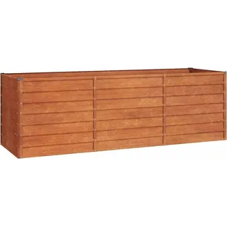 vidaXL Hochbeet Rostig 240 x 80 x 77 cm Cortenstahl