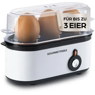 GOURMETmaxx Eierkocher 3 Eier + Eipicker Weiß