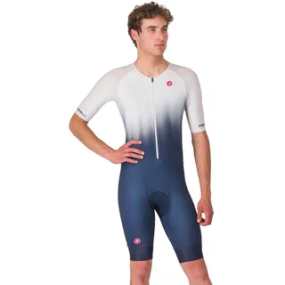 Castelli Core Tri Suit Short Sleeve - Triathlon Anzug - Herren Belgian Blue / White L