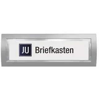 JU Namensschildtaster Klingeltaster Kombitaster mit Namensschild 21-113, grau 65x22 mm