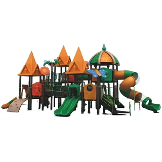 JVmoebel Spielturm Kletterturm mit Rutsche aus Holz für den Garten, Made in Europa bunt