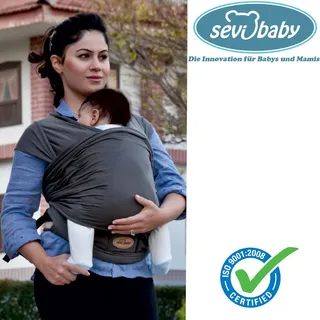 Bauchtrage Sevibaby KHAKI Tragetuch Babytrage Tragehilfe Babycarrier Sling 565-6