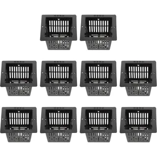 Yardwe Pflanzkorb Teich 10 Liefert Töpfe Gewächshaus Erdlos Rasen Pflichtorchideen Für Topf Unterkörbe Behälter Eimer Aquaponik-System Garten/Breite Pflanzkörbe Für Teichpflanzen