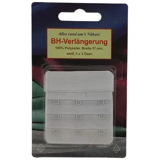 Zettl GmbH BH-Verlängerung 3-reihig, 57 mm weiß (Stück, 1 St), BH-Verlängerung BH-Extender BH-Verlängerungsstück BH-Erweiterung B weiß 57 mm
