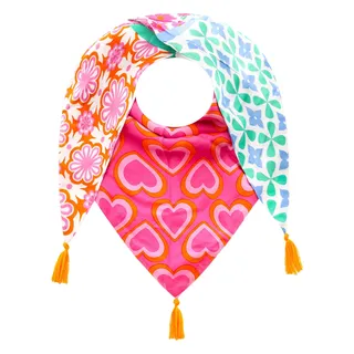 Zwilling Dreieckstuch ZWILLINGSHERZ ""Liebervoller Mix"", Damen, pink (magenta), Viskose, Modetücher, Mit Tasseln