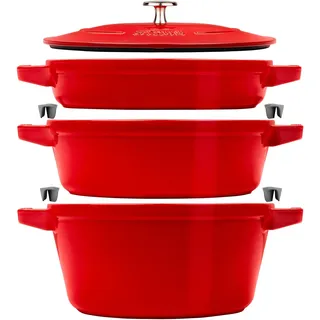 Staub Cocotte Kochtopfset 3-tlg. kirsch-rot