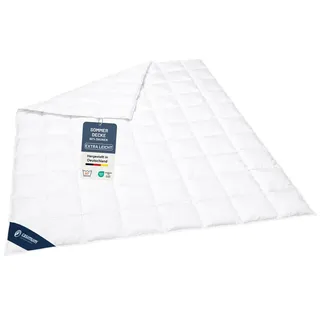 casimum Daunendecke »PREMIUM« – 10% Federn, Größe: 135x200 cm, Extra leichte Sommerdecke Bettdecke 90% Daunen, Made in Germany