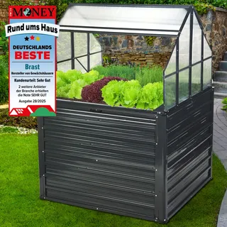 BRAST 2in1 Hochbeet mit Gewächshaus-Aufsatz Max