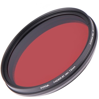 FocusFoto FOTGA 72 mm All-in-One einstellbarer Infrarot-IR-Pass-Röntgen-IR-Filter, variabel von 530 nm bis 650 nm 680 nm 720 nm 750 nm optisches Glas