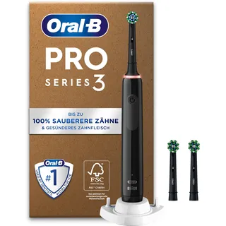 Oral-B Pro Series 3 Plus Edition Elektrische Zahnbürste schwarz + 3 Aufsteckbürsten
