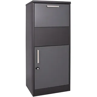 Paketbriefkasten Anthrazit 50x37x115cm Paketbox Freistehend Abschließbar