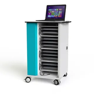 zioxi USB-C Laptop Ladewagen inkl. USB-C-Kabeln - 32 Geräte, RFID-Schloss