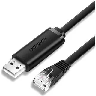 UGREEN CM204 USB – RJ45 Konsolenkabel für Netzwerkgeräte, 1,5 m Schwarz