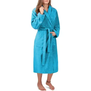 Normani Bademantel Basic Blau XS