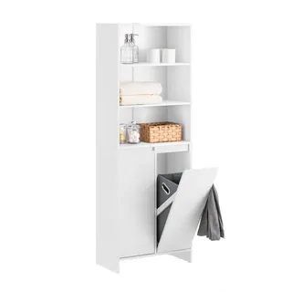 SoBuy Badezimmerschrank Hochschrank 60 x 170 x 30 cm Weiß MDF