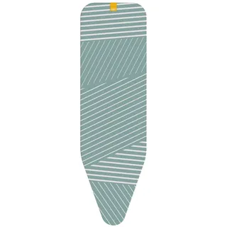 Joseph Joseph Flexa - Ersatz-Bügelbrettbezug mit Gummizug, lineares graues Muster, gepolstert mit 4 mm Schaumstoff, einfache Schnellmontage für Bretter 124 cm x 37 cm, Grau