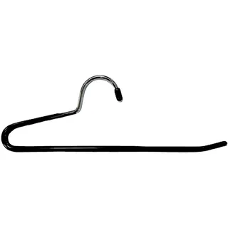 BYYLECL Hosenbügel, rutschfest, platzsparend, Edelstahl, zum Organisieren von Kleidung und Hosen in Kleiderschränken, 25 cm, Schwarz, 10 Stück