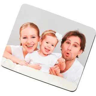Herz & Heim® Personalisiertes Mousepad mit Wunschname oder Foto - Mauspad mit eigenem Foto für Büro & Homeoffice - Fotomousepad als personalisierbares Geschenk