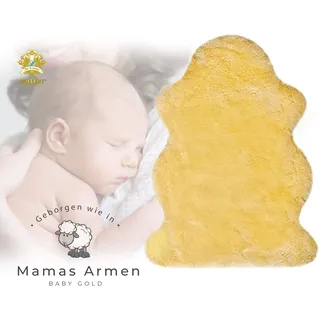 Baby Lammfell Baby Schaffell Premium Qualität ökologisch gegerbt waschbar Babyfell Supersoft echtes Merino für Kinderwagen Buggy Kinderbett Größe 100-110