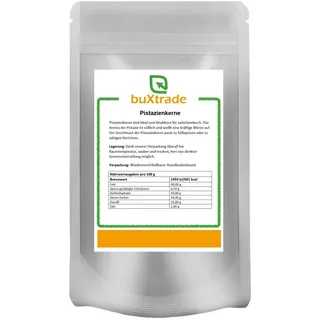 buXtrade Gesalzene Pistazien mit Schale 100 g Nüsse