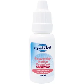 Eyelike Augentropfen mit Hyaluron - ideal für Kontaktlinsen - spendet langanhaltend Feuchtigkeit und verbessert Seh- und - 15 ml