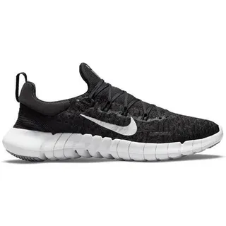 NIKE Damen Laufschuhe FREE RN 5.0 2021, Größe 35 1⁄2 in Grau BLACK/WHITE-DK SMOKE GREY