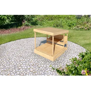 Karibu Sandkasten Max Naturbelassen 122,5 x 111,5 x 135,5 cm