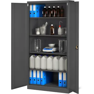 Jan Nowak C001H Aktenschrank 195 x 90 x 40 cm anthrazit