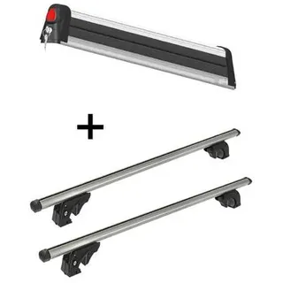 Skiträger VDP Everest 5 + Dachträger/Relingträger VDPLION1 kompatibel mit für Skoda Octavia III Kombi (5E) (5 Türer) ab 17