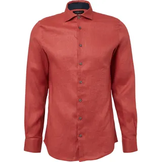s.Oliver Tailored Fit: Langarmhemd aus Leinen mit elegantem Glanz - pink - 45