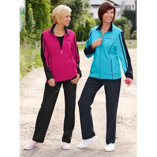 Freizeitanzug CATAMARAN, Damen, Gr. 18/19, pink (pink, schwarz), 92% Baumwolle, 8% Elasthan, Sportanzüge Freizeitanzug