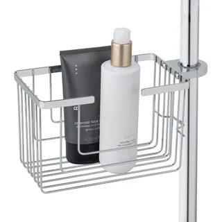 Wenko Duschregal Valognes, Edelstahl, chromfarben 20 x 12 x 13 cm, rostfrei, einfache Montage ohne