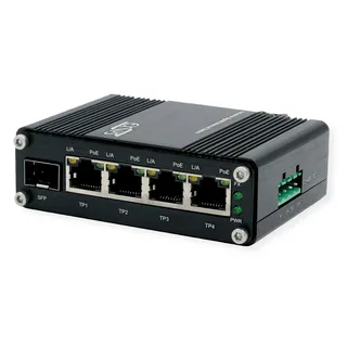 Exsys GmbH Mini PoE+ Switch - 4*10/100/1000Tx+ 1*100/1000Fx SFP