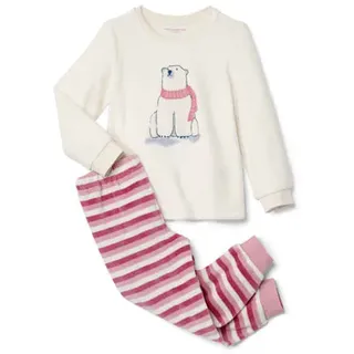 Tchibo - Kinder-Nicki-Pyjama - Creme/Gestreift - Kinder - Gr.: 122/128 - weiß - 122/128