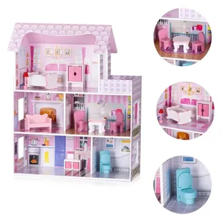 Chipolino Holz-Puppenhaus 9-teilig