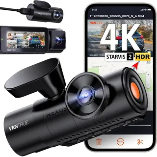 Vantrue N4 Pro 4K HDR 3-Kanal Dashcam vorne innen hinten GPS WLAN IR NEU & OVP