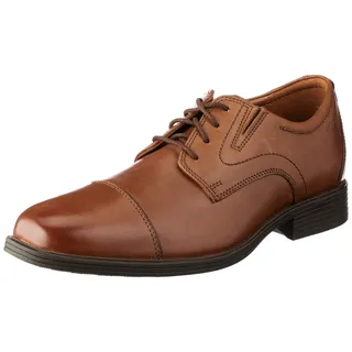 Clarks Herren Whiddon Cap Oxford, Dunkelbraunes Leder, 40 EU