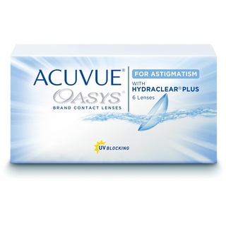 Acuvue Johnson & Johnson Acuvue Oasys for Astigmatism (6er Packung) 2-Wochen-Linsen (-4.5 dpt, Zyl. -1,75, Achse 170 ° & BC 8.6) mit UV-Schutz