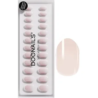 doonails Soft Gel Press Ons Classic French - rosa