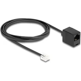 DeLock Telefonkabel RJ11 Stecker zu RJ45 Buchse schwarz 2 m