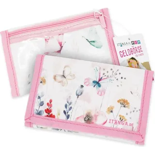 itenga Brustbeutel - Schmetterling - Geld Beutel Börse Schlaufe Polyester