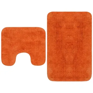 vidaXL Badematten-Set 2-tlg. Stoff Grau