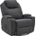 MCombo Fernsehsessel Relaxsessel 7020 mit Heizung Dreh 360 Schaukel manuell verstellbar Dunkelgrau