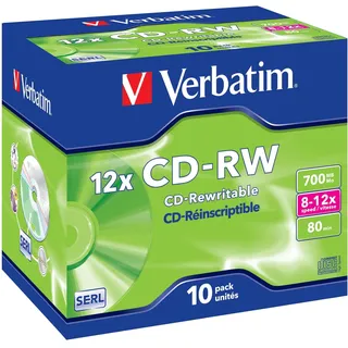 Verbatim CD-RW 700MB 8-12x 10P Jewel Case