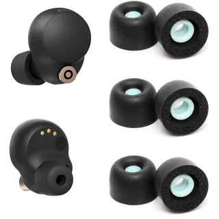 Memory Foam Ear Buds für Sony WF-1000XM4, Ohrstöpsel Ersatz Sony Ear Piece Foam Tips für WF-1000XM4 Fit Charging Case (Matte Oberfläche, 3 Paar, L)